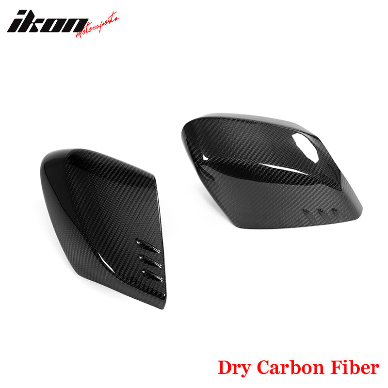 2020-2025 Chevy Corvette IKON Gloss Black Mirror Cap Dry Carbon Fiber