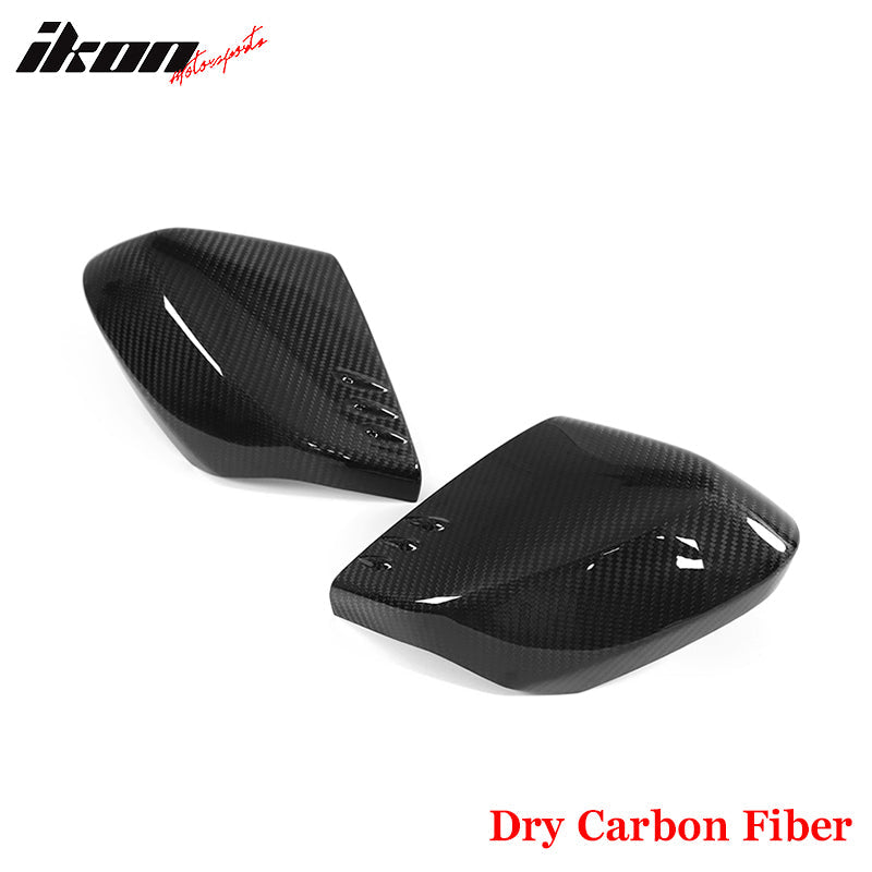 2020-2025 Chevy Corvette IKON Gloss Black Mirror Cap Dry Carbon Fiber