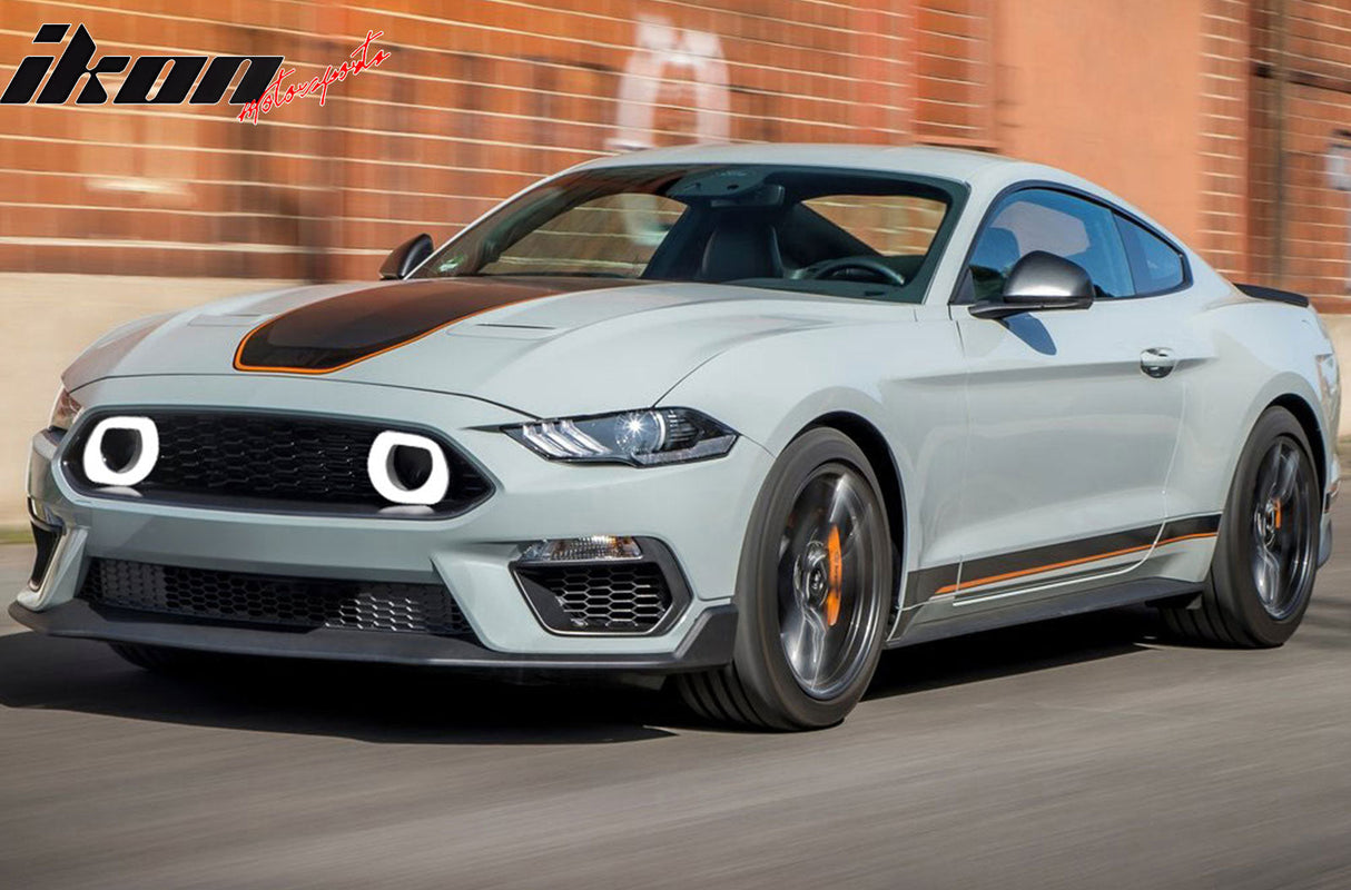 2021-2023 Ford Mustang Mach 1 Car Front Grille Black W/ LED Lamp ABS