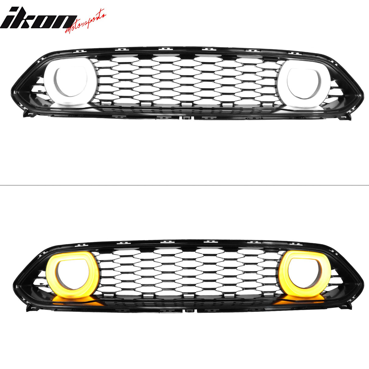 2021-2023 Ford Mustang Mach 1 Car Front Grille Black W/ LED Lamp ABS
