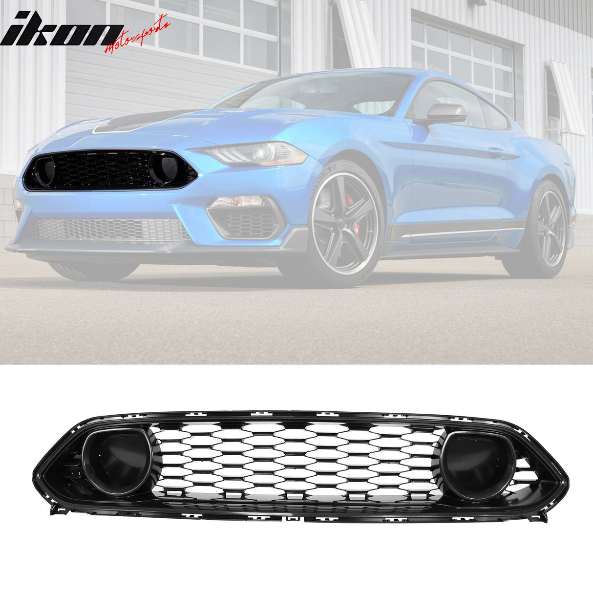 2021-2023 Ford Mustang Mach 1 Grill Black Front Mesh Car Grille ABS