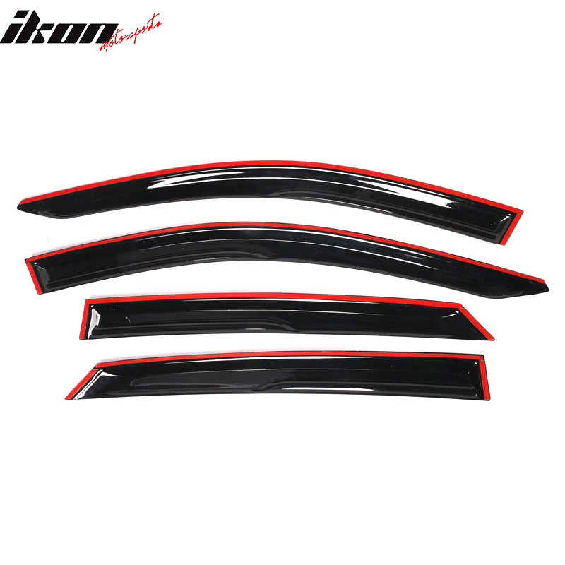 2021-2023 Hyundai Elantra Sedan Mugen Style Tape-On 4PCS Window Visors