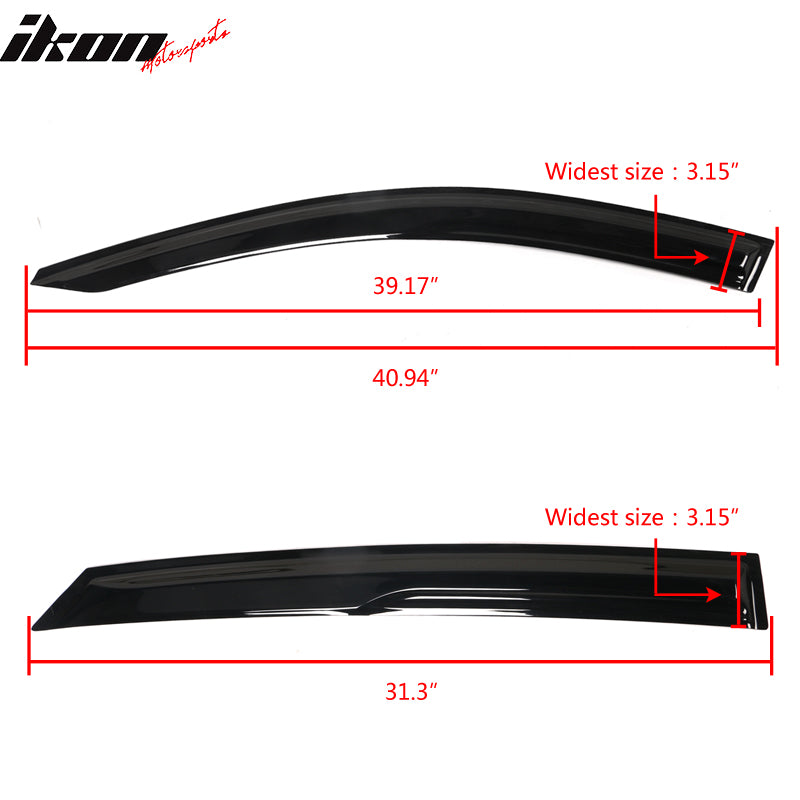 2021-2023 Hyundai Elantra Sedan Mugen Style Tape-On 4PCS Window Visors