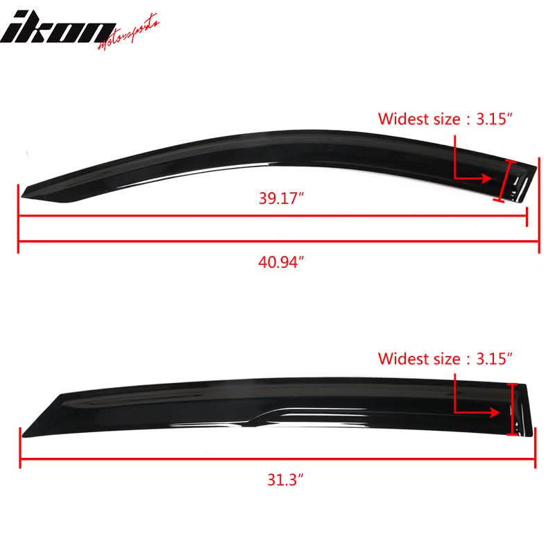 2021-2023 Hyundai Elantra Sedan Mugen Style Tape-On 4PCS Window Visors