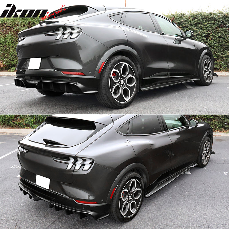 2021-2024 Ford Mustang Mach-E GT Gloss Black Rear Bumper Lip Diffuser