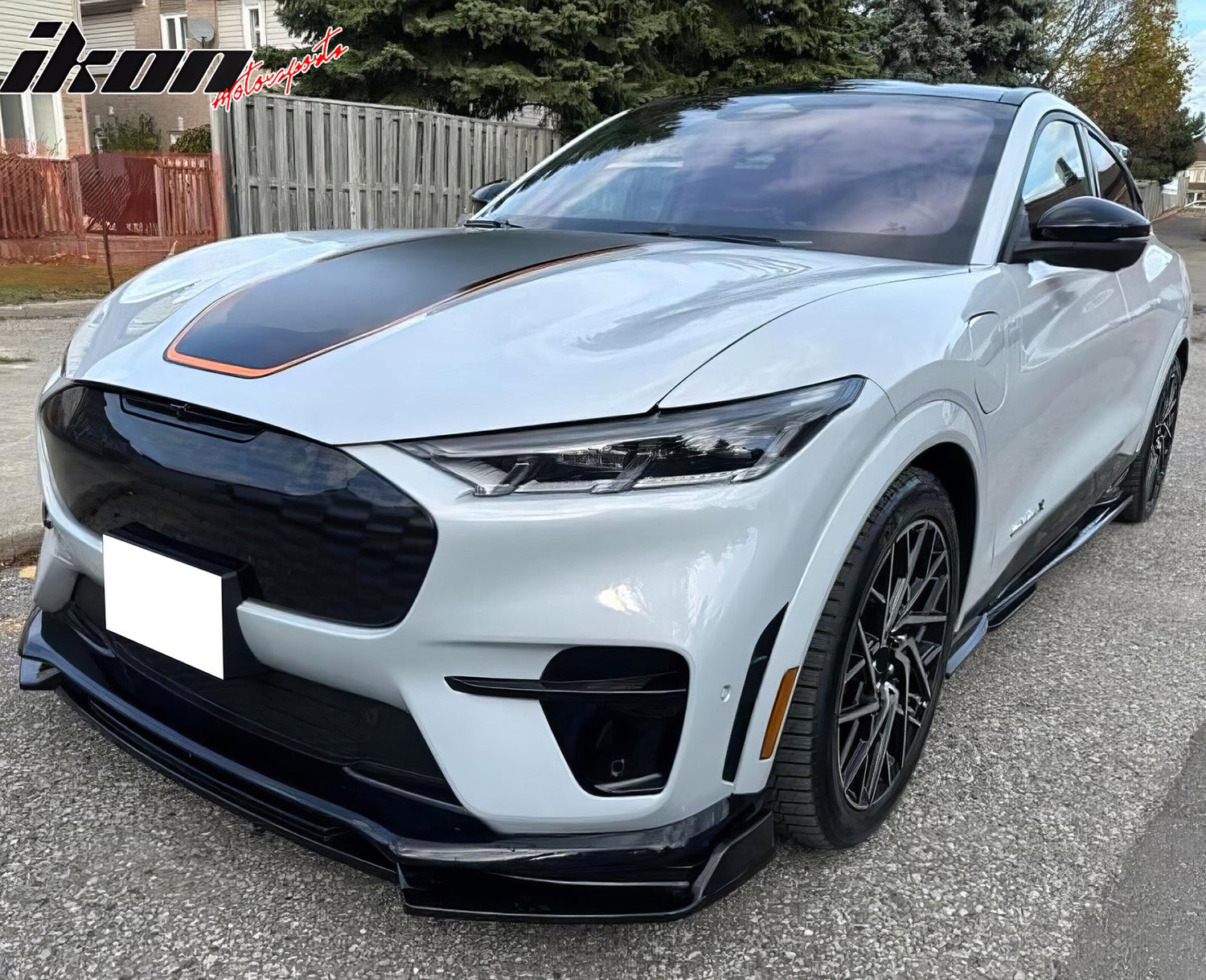 2021-2024 Ford Mustang Mach-E Gloss Black Side Skirts Rocker Panel PP