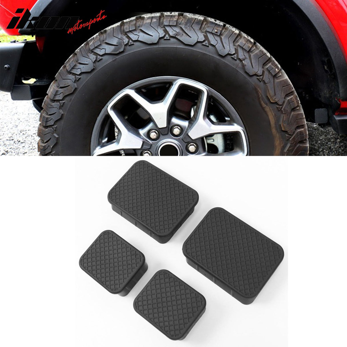 2021-2025 Ford Bronco 2/4 Door Crash Bar End Caps Front Axle Plug TPE