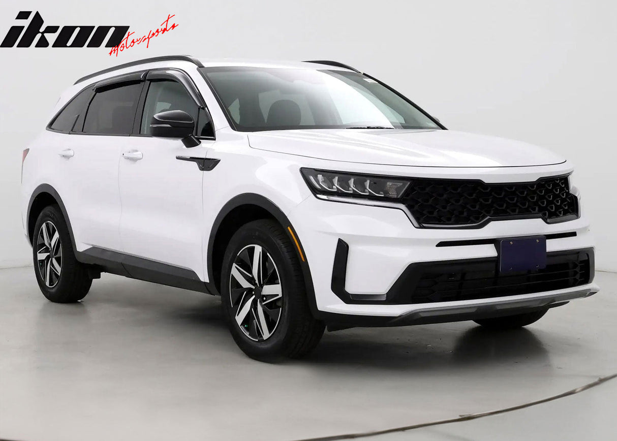 2021-2025 Kia Sorento 4DR Slim Style Black Window Visors Acrylic 4PCS