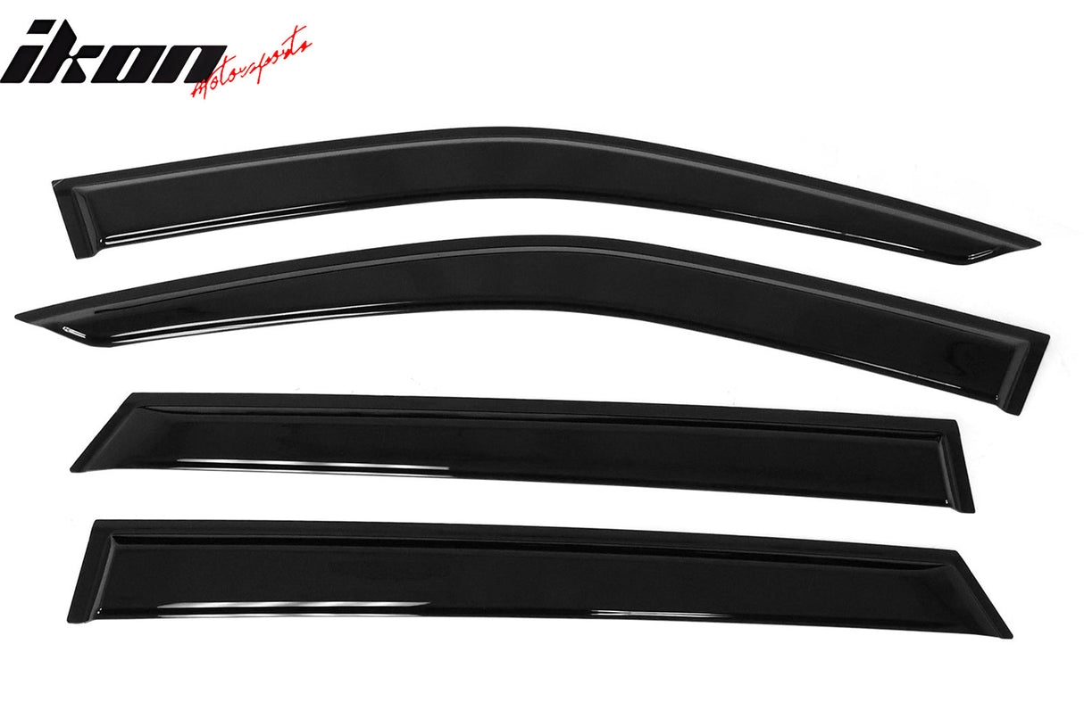 2021-2025 Kia Sorento 4DR Slim Style Black Window Visors Acrylic 4PCS