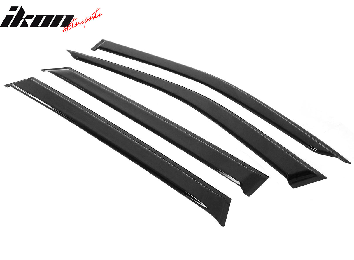 2021-2025 Kia Sorento 4DR Slim Style Black Window Visors Acrylic 4PCS