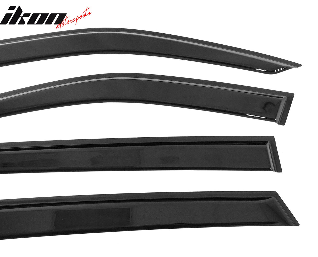 2021-2025 Kia Sorento 4DR Slim Style Black Window Visors Acrylic 4PCS
