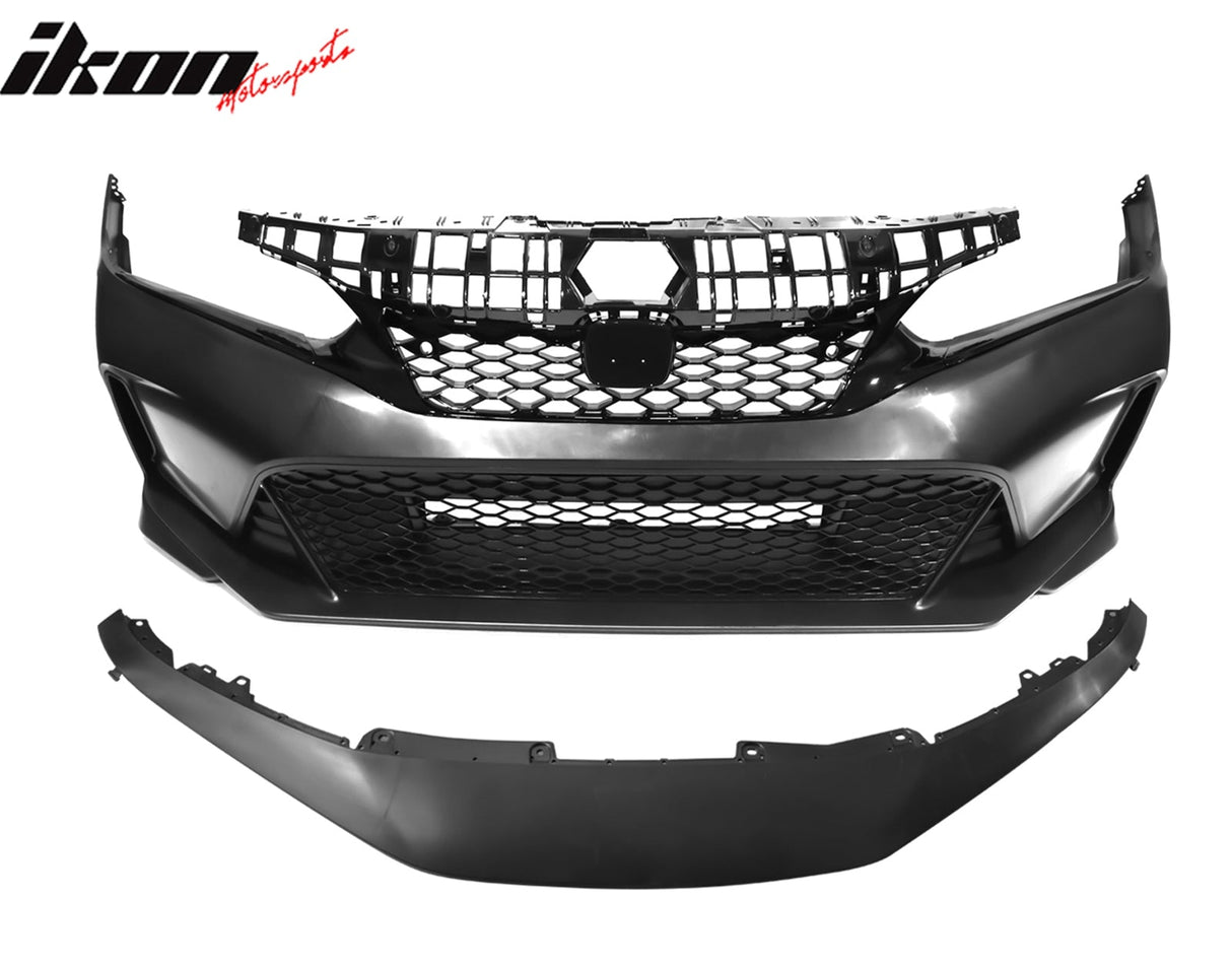 2022-2024 Honda Civic Sedan Front Bumper Cover&Upper Grill&Trim Type R