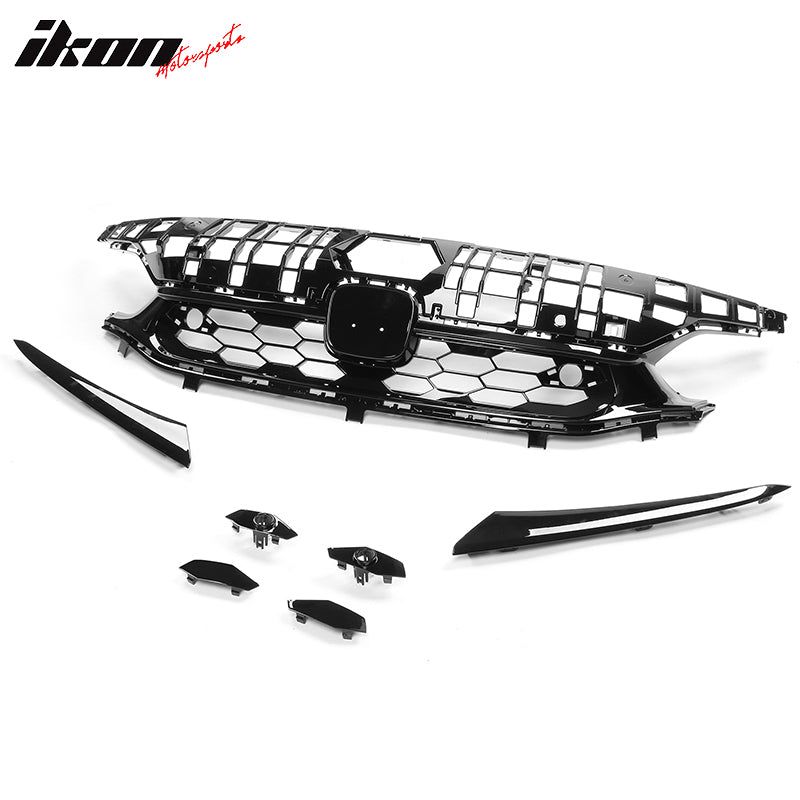 2022-2024 Honda Civic Sedan Grill Si Style Upper Grille Gloss Black AB