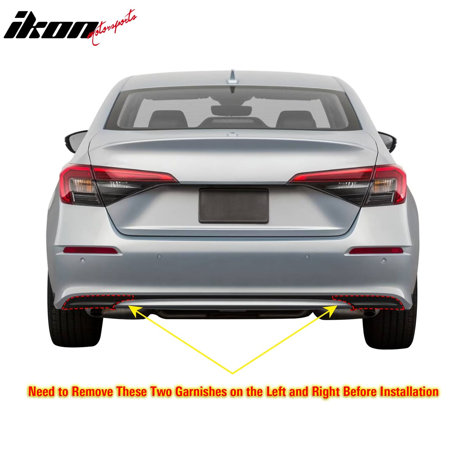 2022-2024 Honda Civic FE-C Style Rear Bumper Lip Diffuser Gloss Black