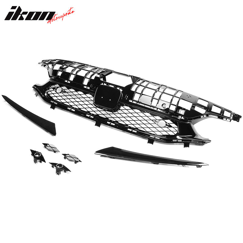 2022-2024 Honda Civic Sedan Rock Style Upper Grille Gloss Black ABS