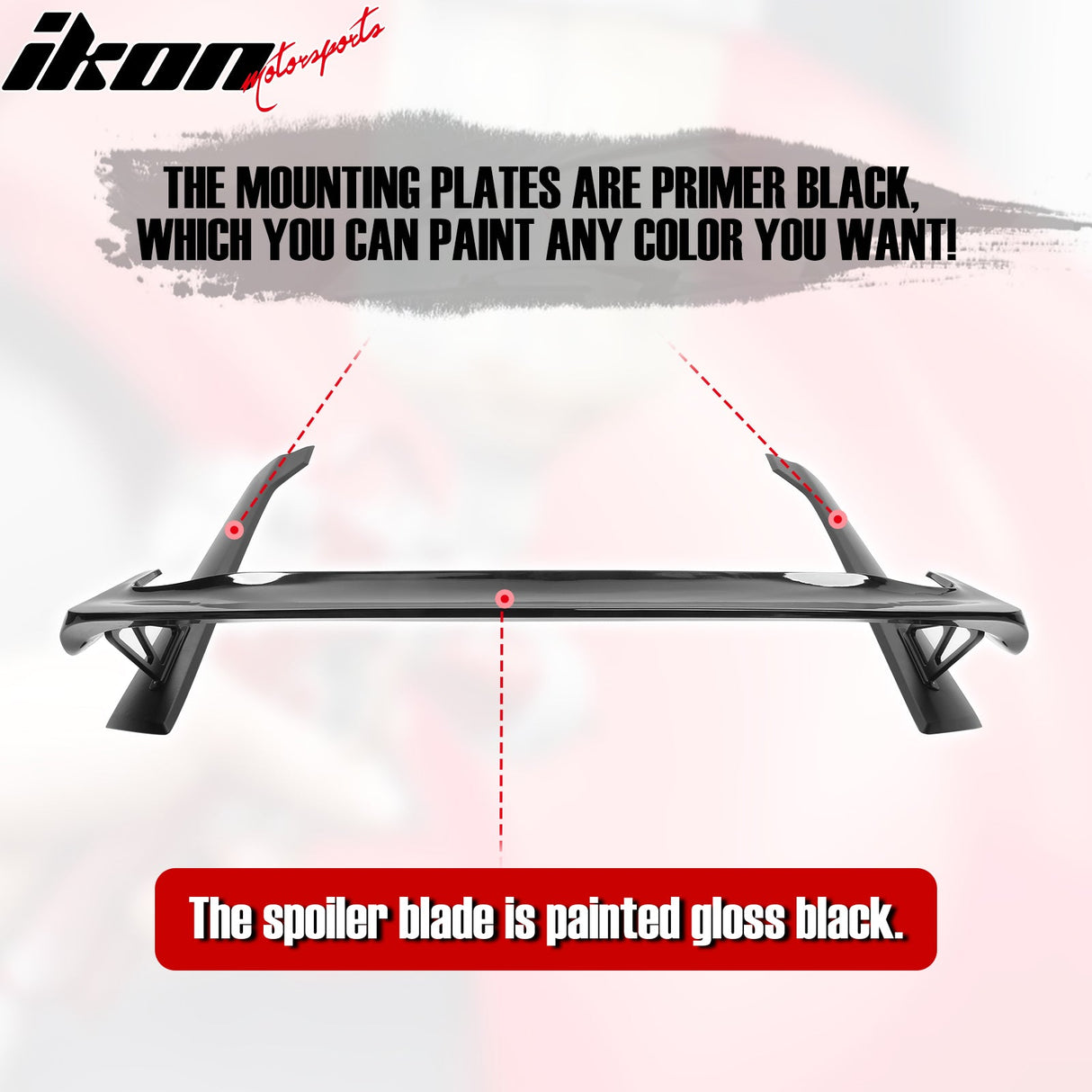 2022-2024 Honda Civic Type R Gloss Trunk Spoiler Mounting Plate ABS