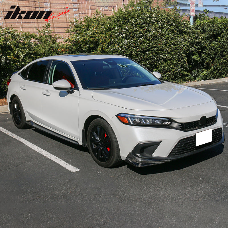 2022-2025 Honda Civic 11th Gen Sedan Side Skirt HPD Style Carbon Fiber