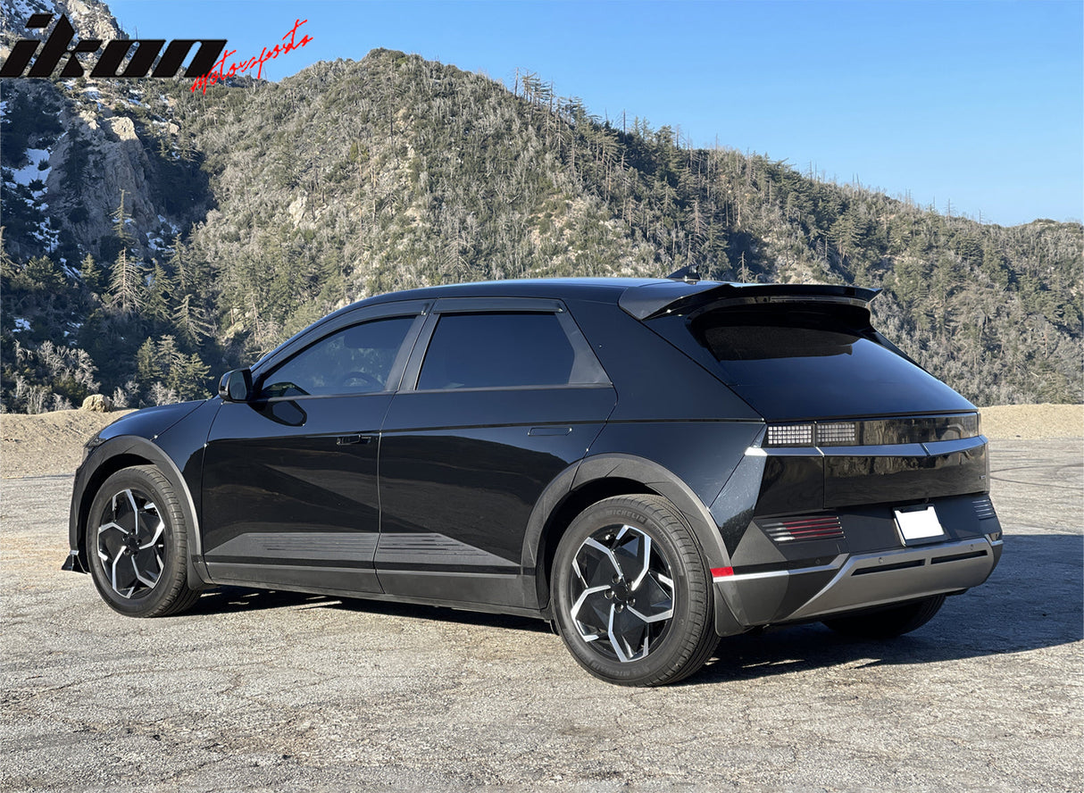 2022-2025 Hyundai Ioniq 5 Slim Style Black Window Visors Acrylic 4PCS
