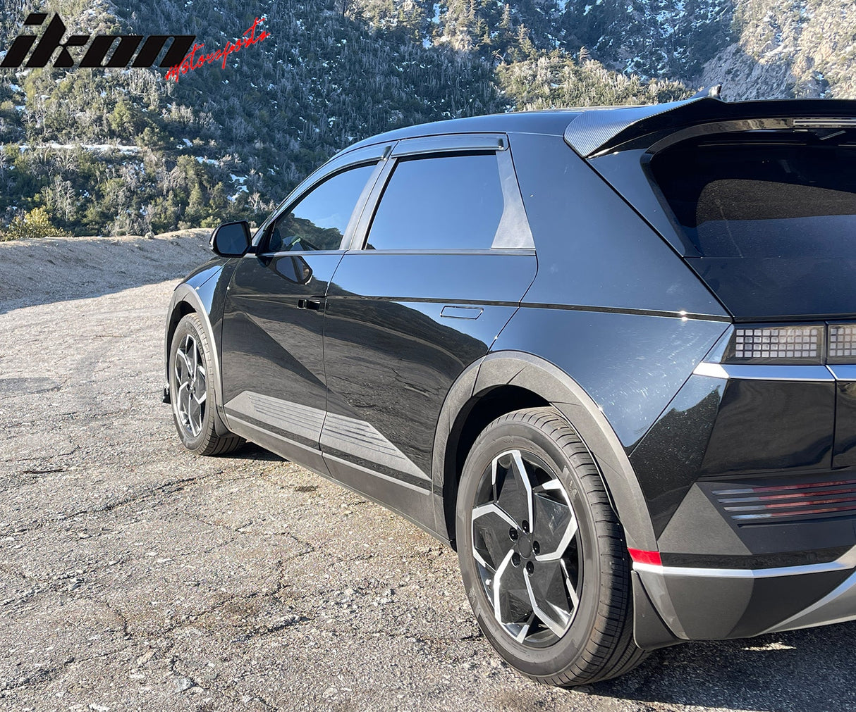 2022-2025 Hyundai Ioniq 5 Slim Style Black Window Visors Acrylic 4PCS