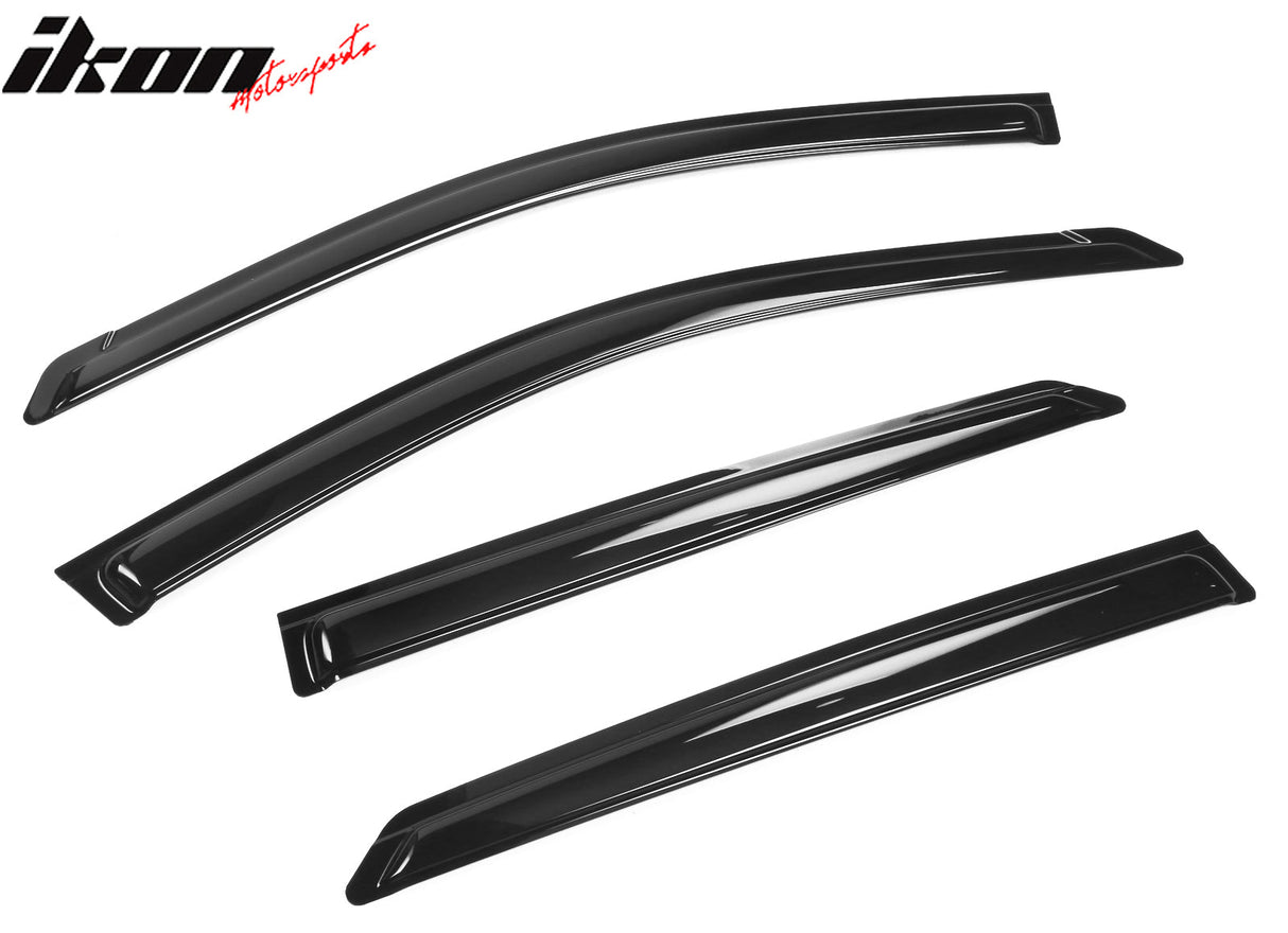 2022-2025 Hyundai Ioniq 5 Slim Style Black Window Visors Acrylic 4PCS