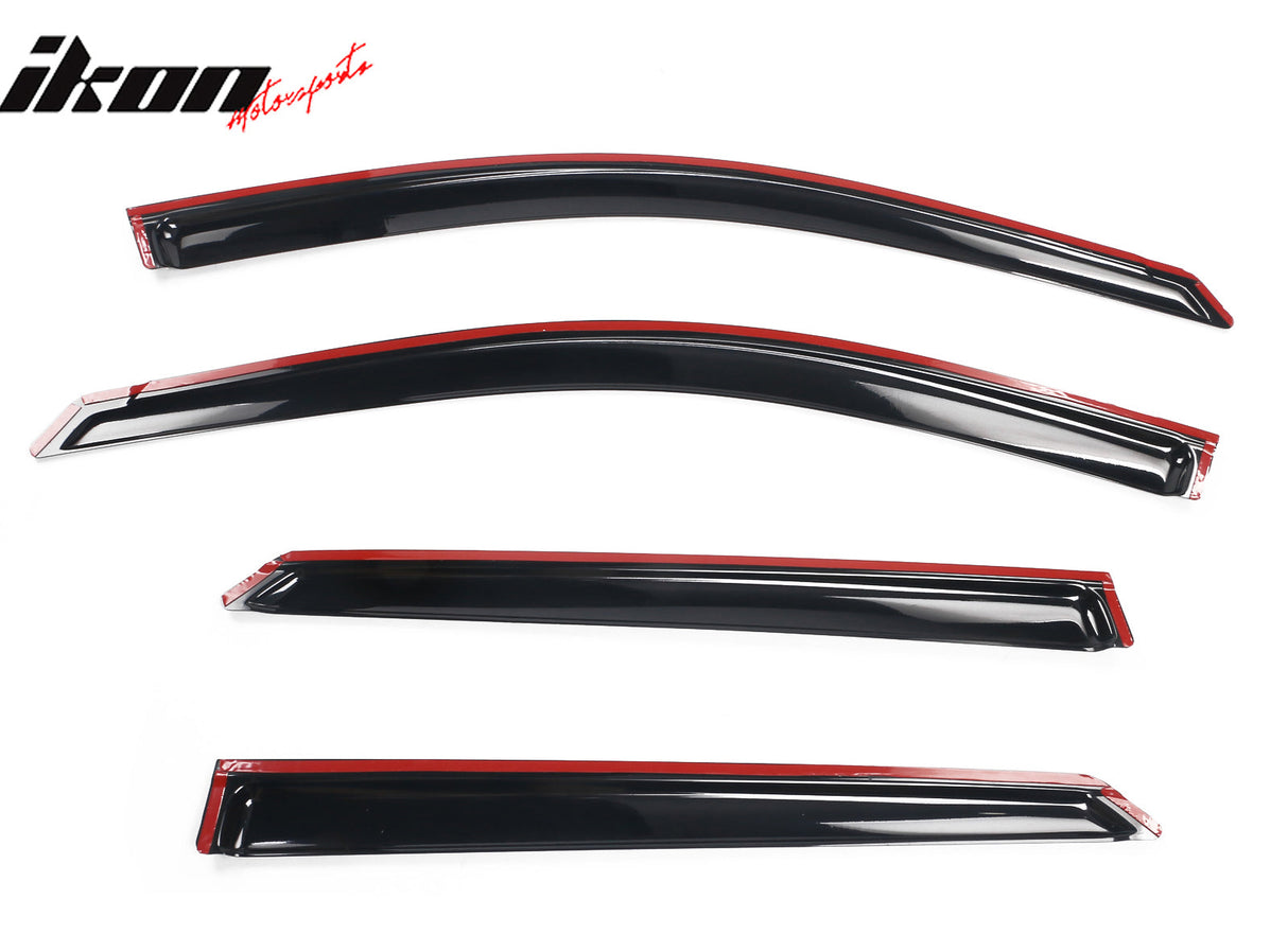 2022-2025 Hyundai Ioniq 5 Slim Style Black Window Visors Acrylic 4PCS