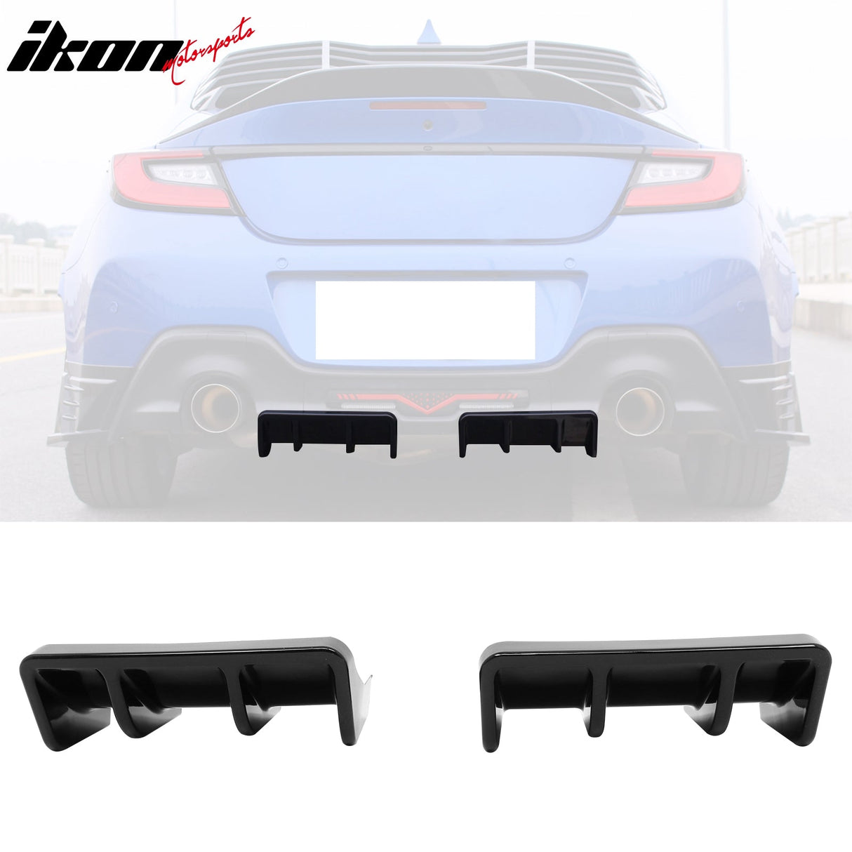 2022-2025 Subaru BRZ & Toyota GR86 JDM Style Gloss Black Rear Diffuser