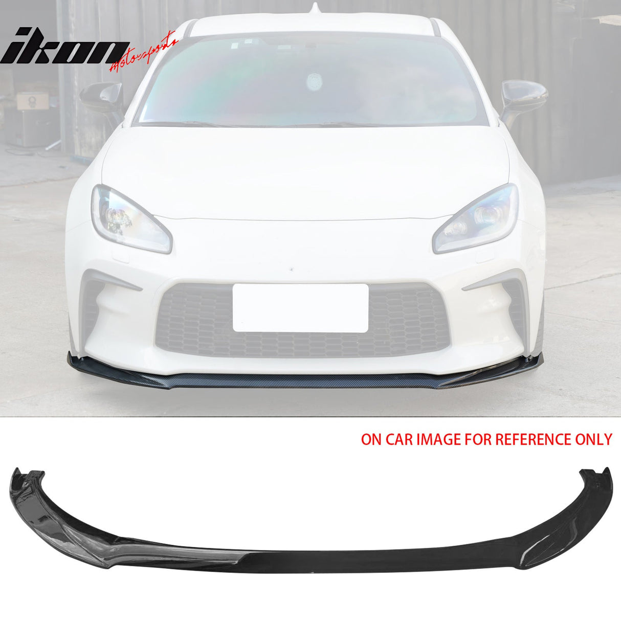 2022-2025 Toyota GR86 IKON V7 Style Front Bumper Lip Gloss Black ABS