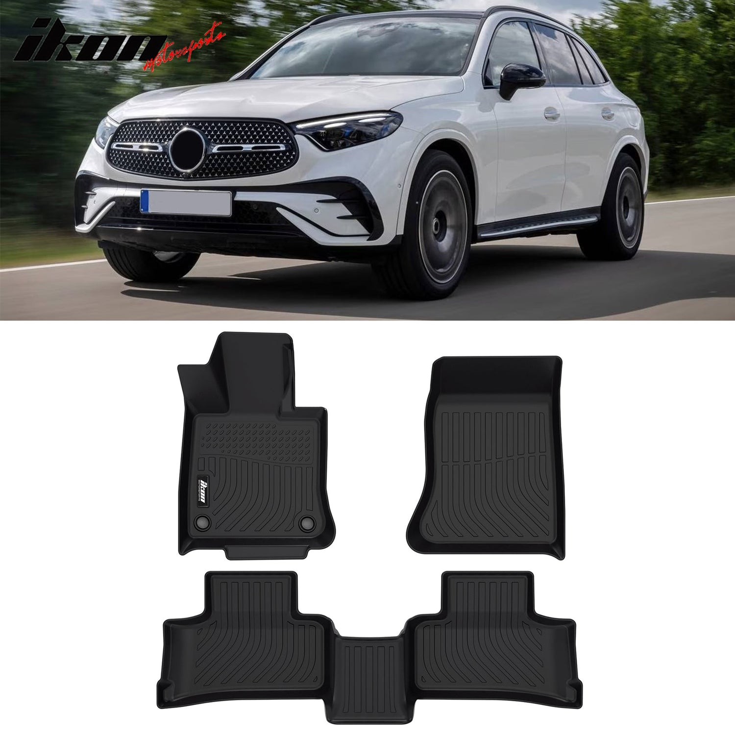 2023-2025 Benz GLC All Weather 3D Molded Floor Mats Carpets Liner TPE