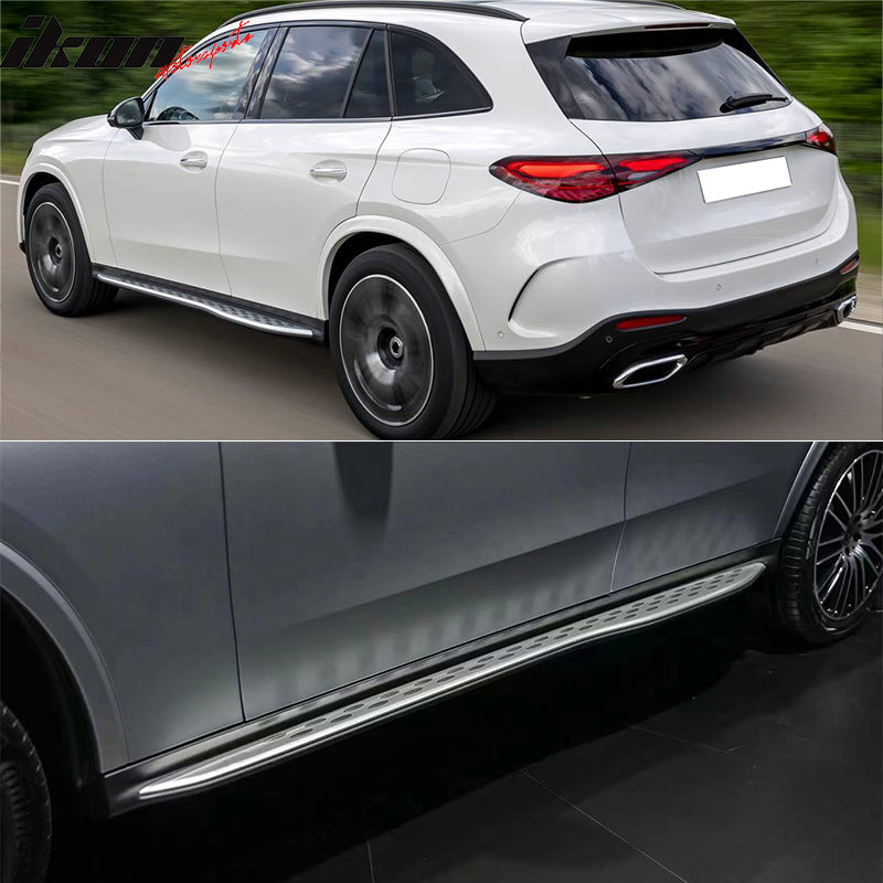 2023-2025 Benz GLC300 OE Style Black Running Board Aluminum Plastic