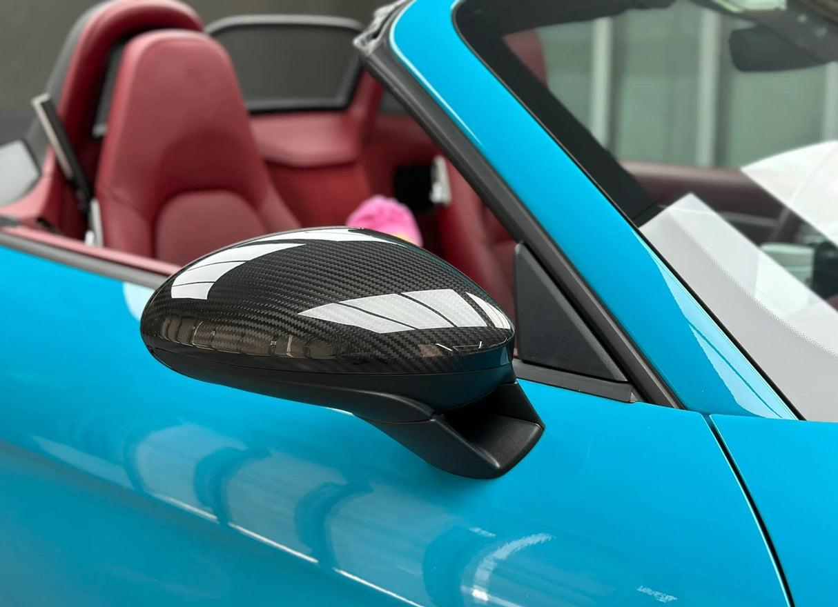 2017-2025 Porsche 718 OE Style Autoclave Carbon Fiber Mirror Housing Replacement | Fits Cayman, Boxster, Spyder, GTS, GT4, GT4 RS LHD