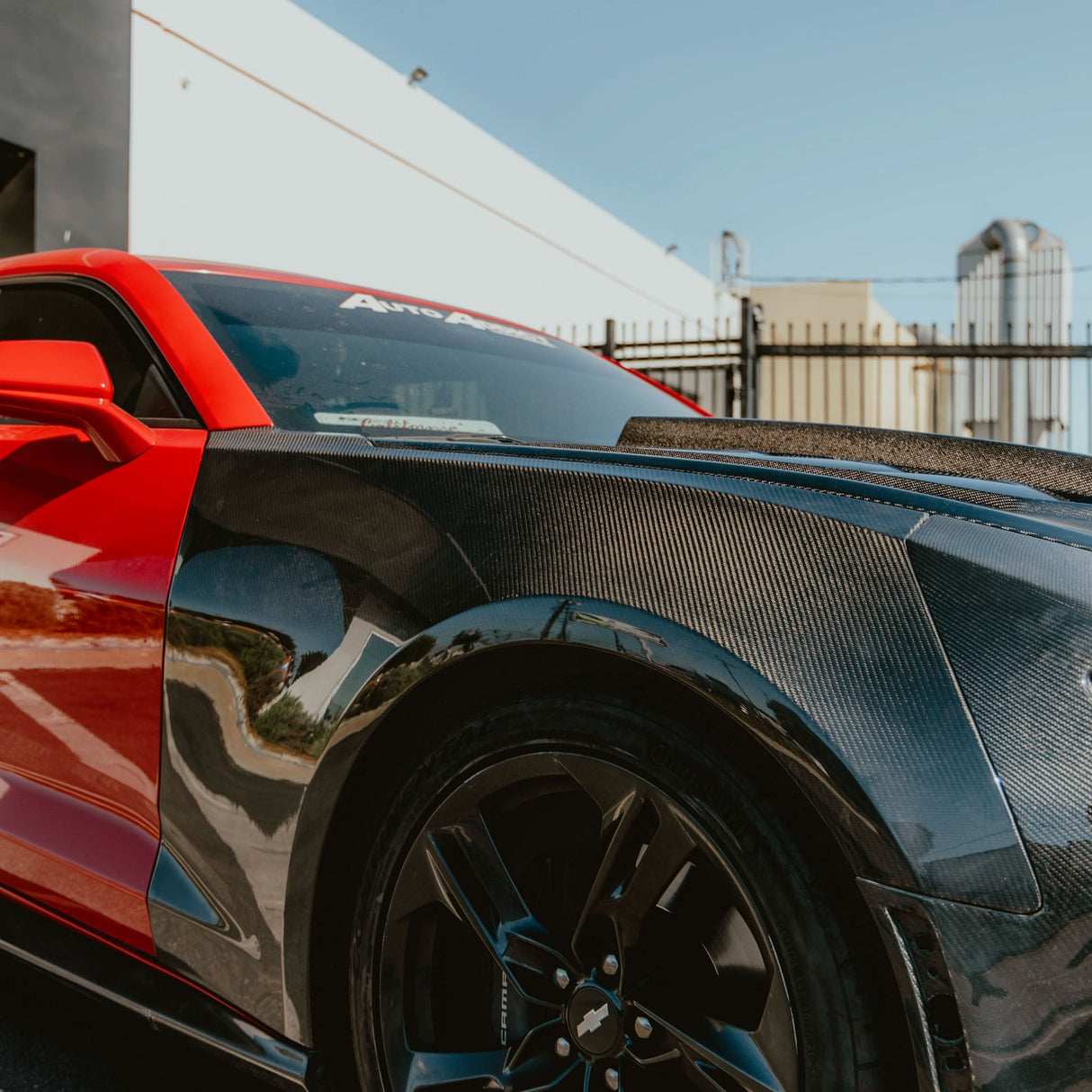 2016-2025 Chevy Camaro SS RS LT Type-OE Fenders Gloss Carbon Fiber Pair