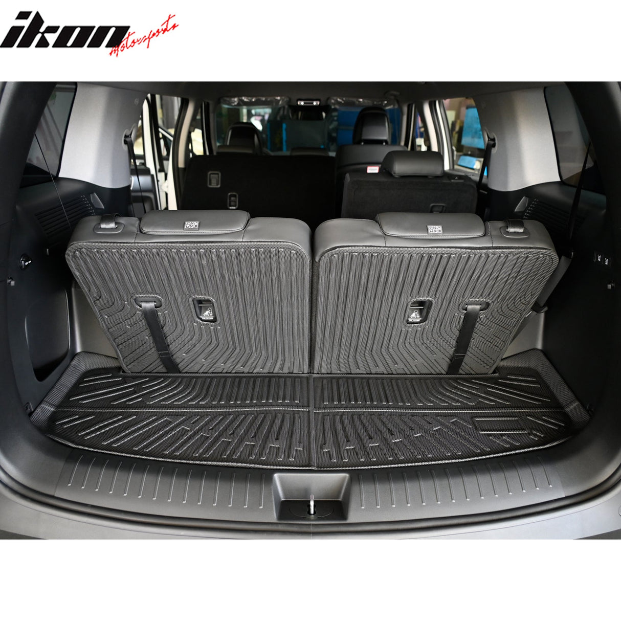 2024-2025 Hyundai Santa Fe Trunk Mat W/ Backrest Rear Seat Liner Black