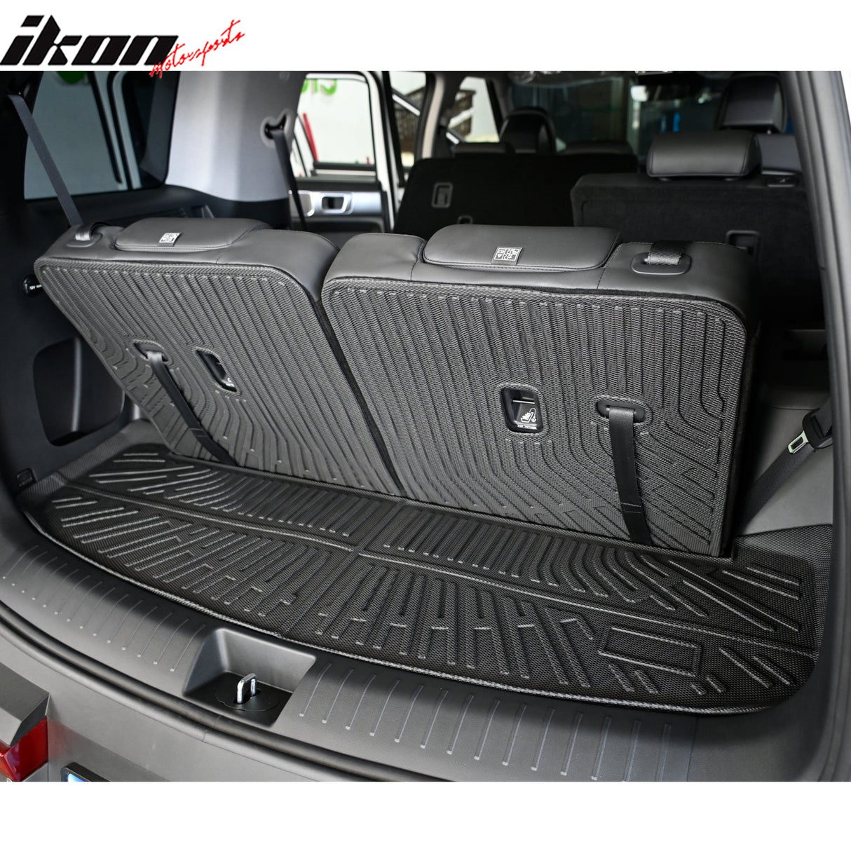 2024-2025 Hyundai Santa Fe Trunk Mat W/ Backrest Rear Seat Liner Black