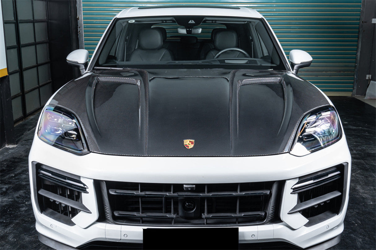 2024-2025 Porsche 9Y0.2 Cayenne S Coupe E-Hybrid KT Style Dry Carbon Fiber Hood