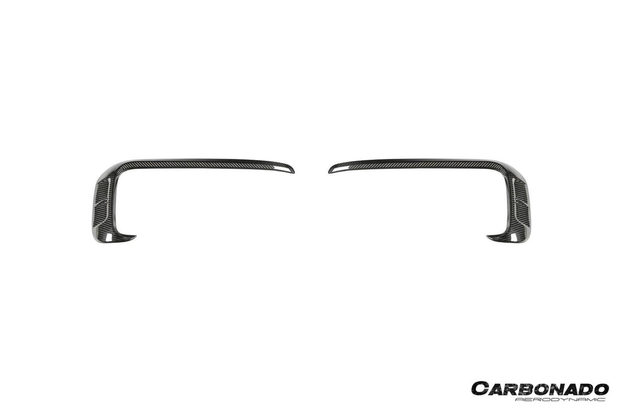 2023-2026 Porsche Cayenne 9YA 9Y0 9YB Autoclave Carbon Fiber Front Bumper Vent Trims Carbonado (MSY) Fits: Cayenne, Active, E-Hybrid, Coupé, Coupé E-Hybrid