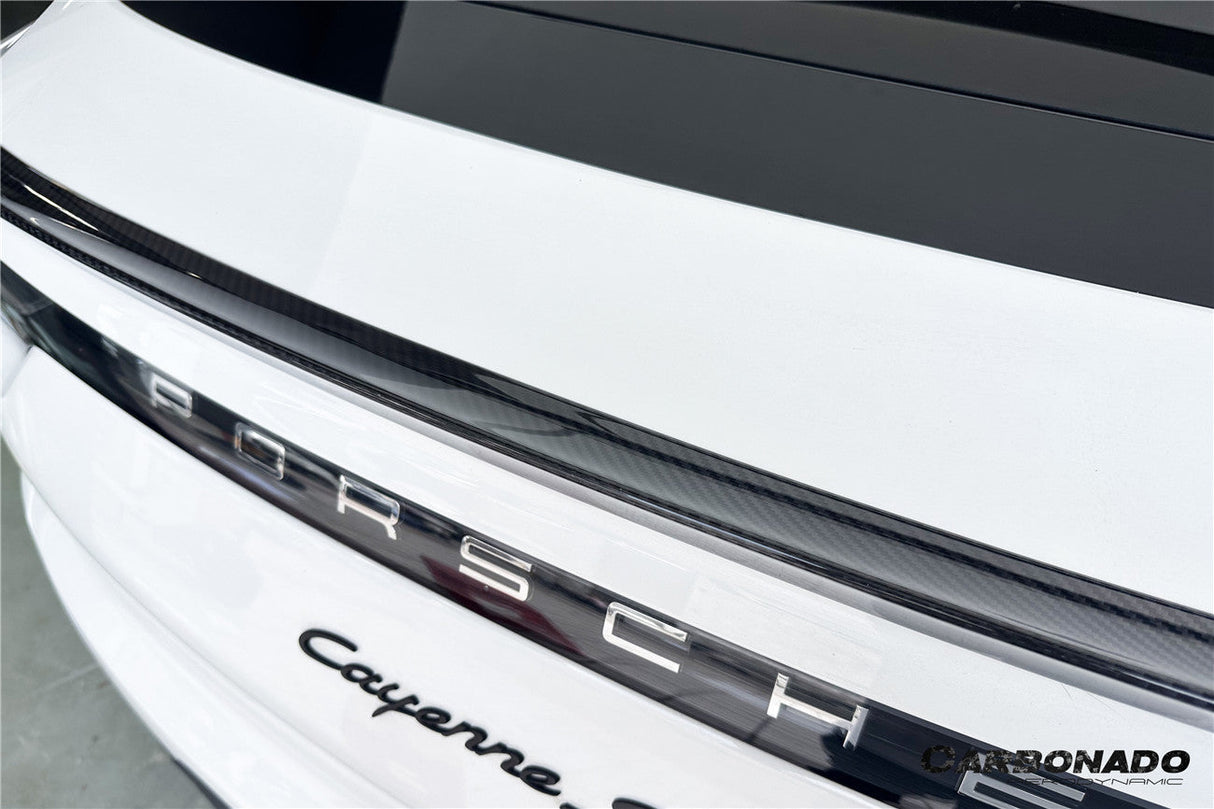 2018-2026 Porsche 9Y0 9Y3 9YB Cayenne S GTS E-Hybrid Coupe Only Turbo Style Dry Carbon Fiber Trunk Spoiler