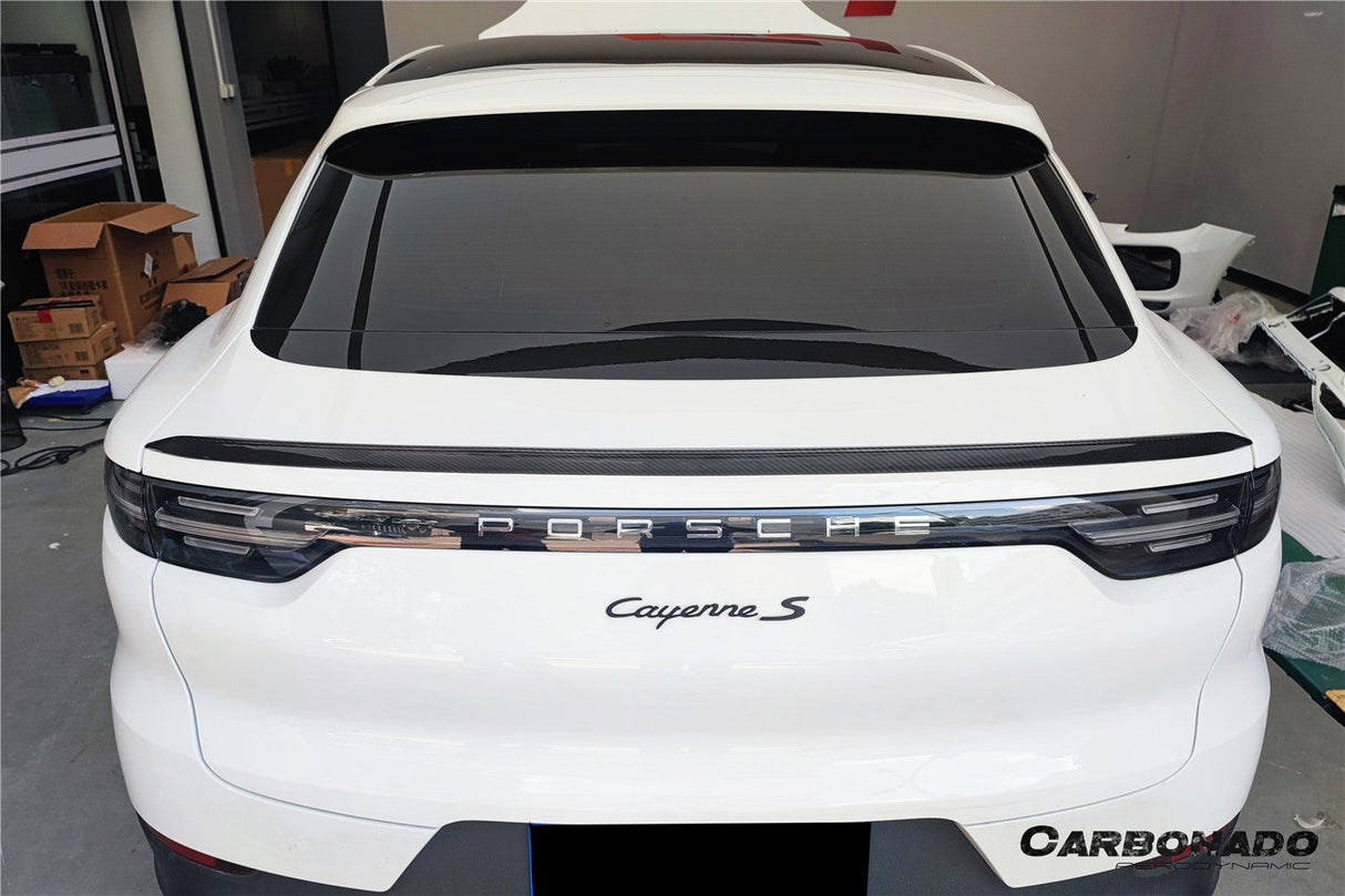 2018-2026 Porsche 9Y0 9Y3 9YB Cayenne S GTS E-Hybrid Coupe Only Turbo Style Dry Carbon Fiber Trunk Spoiler