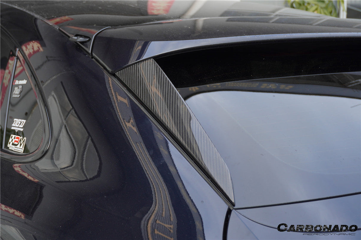 2018-2025 Porsche 9Y0 9YB Cayenne S GTS E-Hybrid Coupe Only KT Style Dry Carbon Fiber Rear Window Side Trims