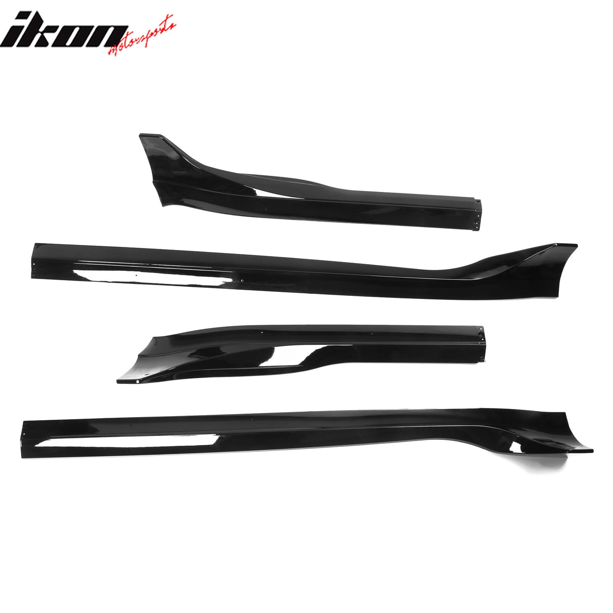 2024 Tesla Model 3 IKON Style Gloss Black Side Skirt Extension ABS