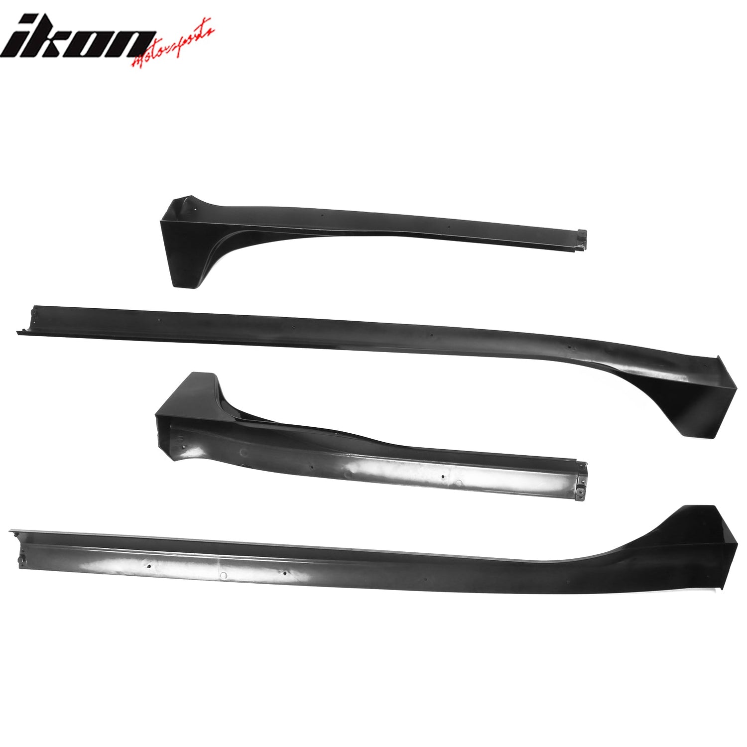 2024 Tesla Model 3 IKON Style Gloss Black Side Skirt Extension ABS