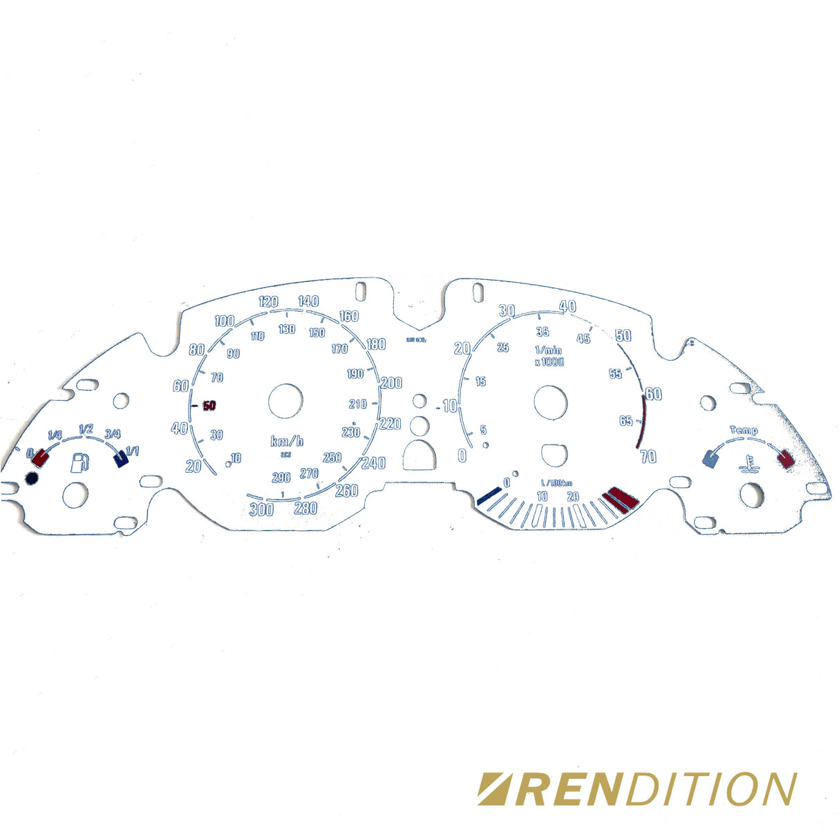 BMW E39 GAUGE FACE / GAUGE OVERLAY FOR 520, 523, 525, 528, 530, 540, M5