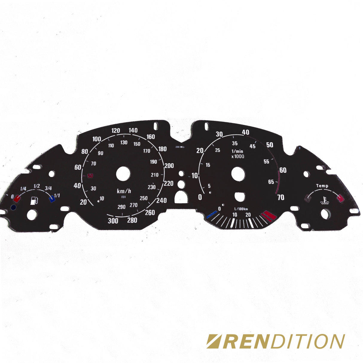 BMW E39 GAUGE FACE / GAUGE OVERLAY FOR 520, 523, 525, 528, 530, 540, M5