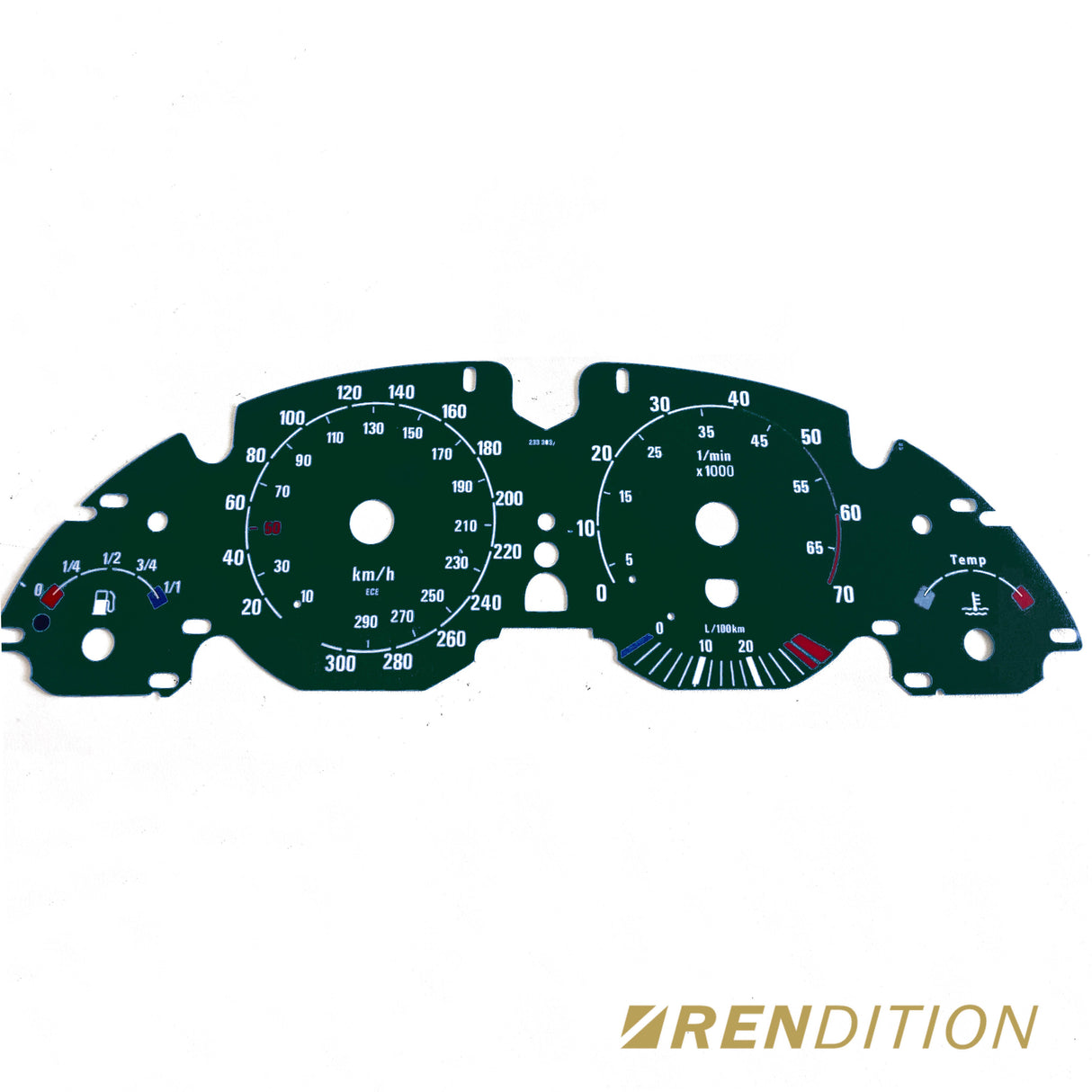 BMW E39 GAUGE FACE / GAUGE OVERLAY FOR 520, 523, 525, 528, 530, 540, M5