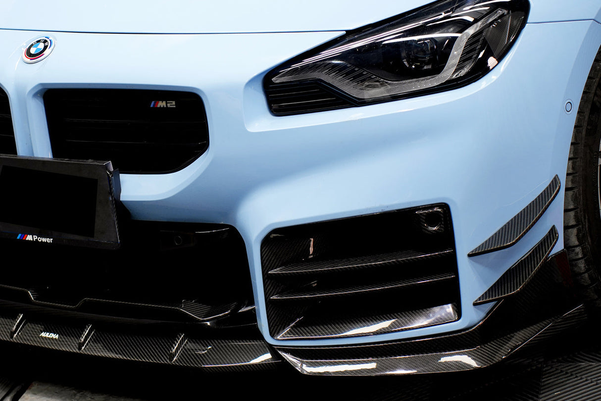 2021-UP BMW M2 G87 AD Style Dry Carbon Fiber Front Bumper Air Inlet Trim