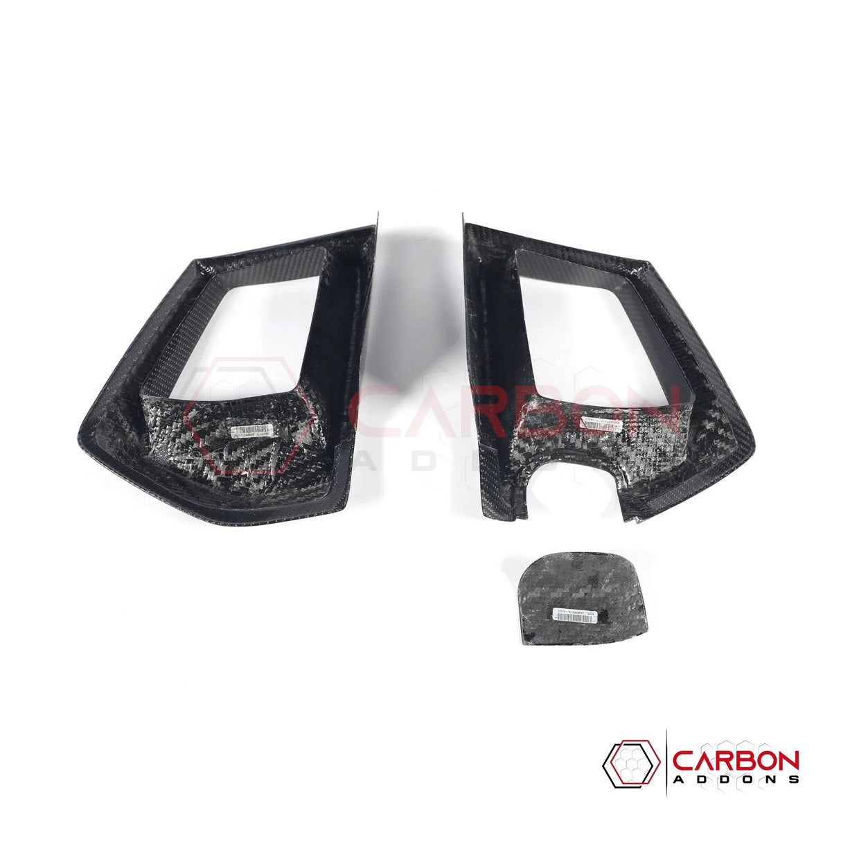 Real Carbon Fiber Front Bumper Grille Trim Covers for 2024+ Ford Mustang GT (2-Piece Set)