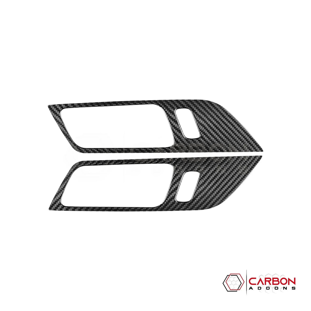 Real Carbon Fiber Interior Door Handle Trim Covers for 2024+ Ford Mustang
