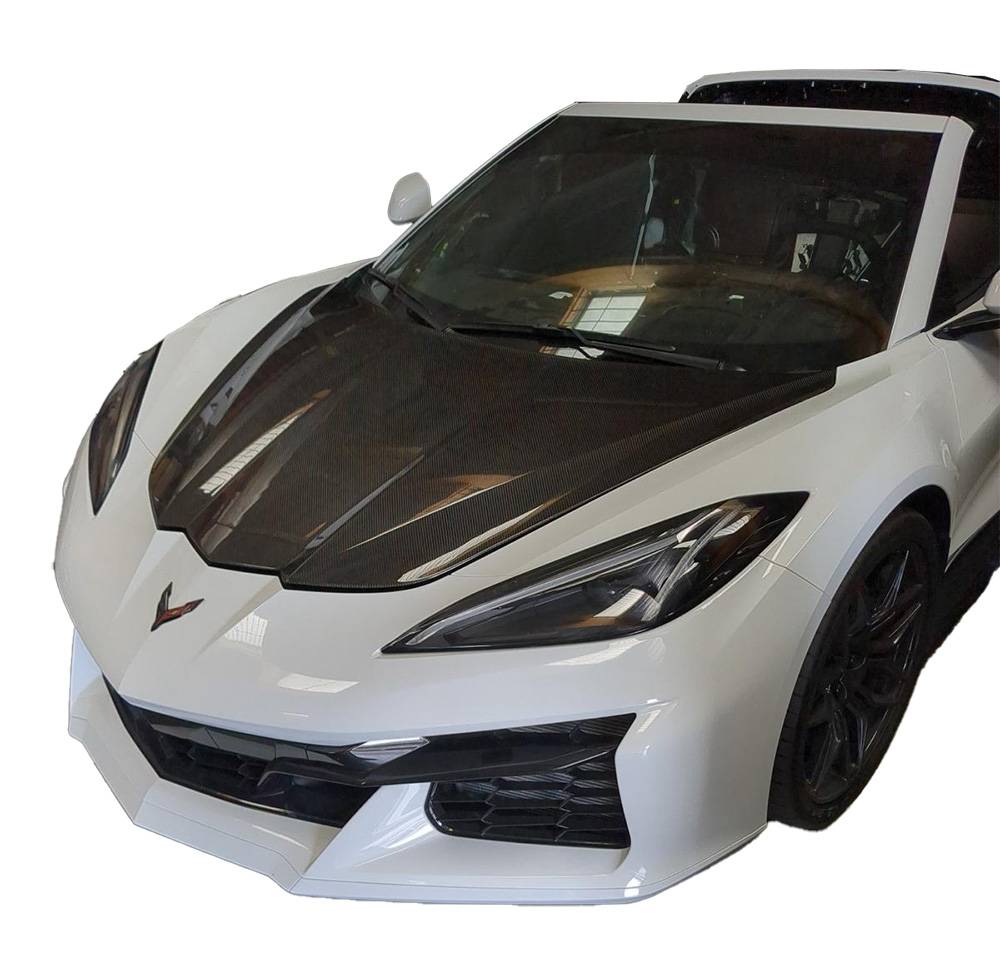 2020-2024 Chevrolet Corvette OEM Style Double Sided Carbon Fiber Carbon Fiber Hood