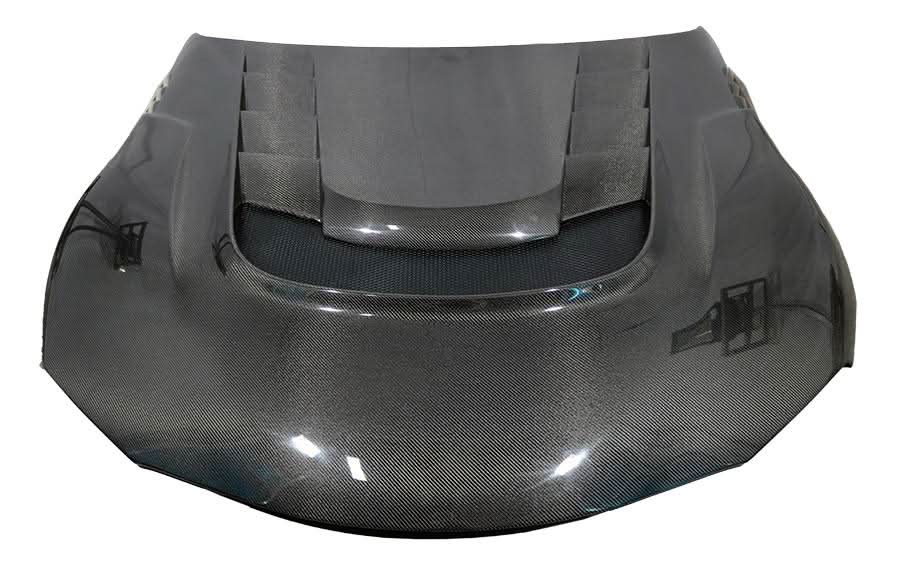 2020-2024 Toyota Supra 2 doors VRS Style Double Sided Carbon Fiber Carbon Fiber Black Hood