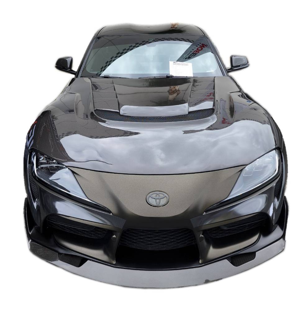 2020-2024 Toyota Supra 2 doors VRS Style Double Sided Carbon Fiber Carbon Fiber Black Hood