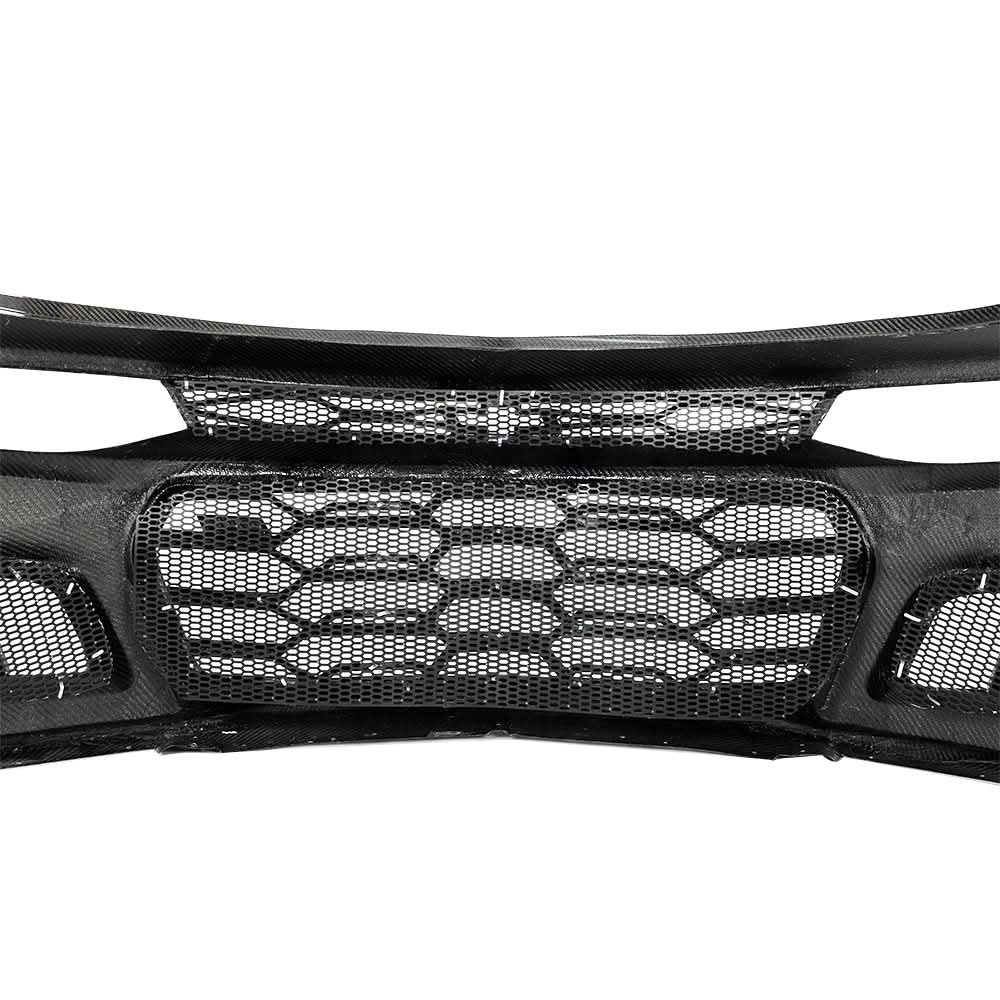 2017-2025 Chevy Camaro ZL1 Black Panther 1PC Full Gloss Carbon Fiber Track Package Front Bumper Conversion
